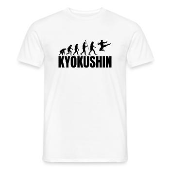 Evolution Kyokushin Karaté Sport de combat cadeau JPN - T-shirt homme - blanc - Devant - AI Model Male 178 dark (178cm)