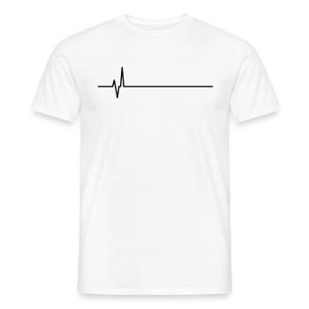 flatline - T-shirt homme - blanc - Devant - AI Model Male 178 dark (178cm)