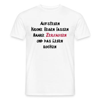 Leben rocken - Männer T-Shirt - Weiß - Vorne - AI Model Male 178 dark (178cm)