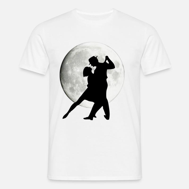 Tango moon - Männer T-Shirt - Weiß