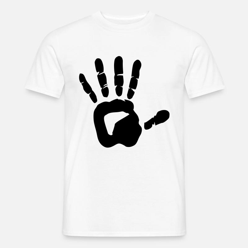 Hand - Männer T-Shirt - Weiß