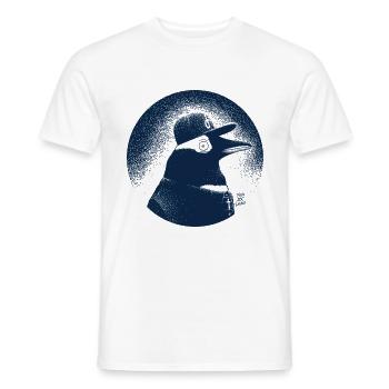 Pinguin dressed in black - T-shirt homme - blanc - Devant - AI Model Male 178 dark (178cm)