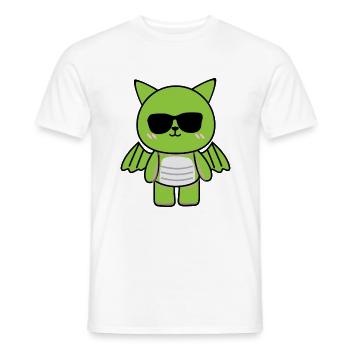 Little Dragon Motif Baby Young Sweet Green cool - Men's T-Shirt - white - Front - AI Model Male 178 dark (178cm)