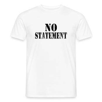 No Statement No Comment Funny Sayings - Men's T-Shirt - white - Front - AI Model Male 178 dark (178cm)