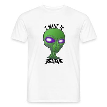Believe in Aliens ? - Männer T-Shirt - Weiß - Vorne - AI Model Male 178 dark (178cm)