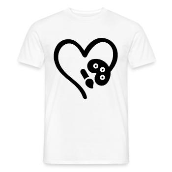 Maler Herz Kunstliebhaber - Männer T-Shirt - Weiß - Vorne - AI Model Male 178 dark (178cm)