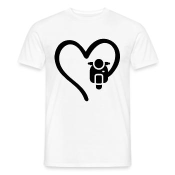 Scooter Heart Scooter - Men's T-Shirt - white - Front - AI Model Male 178 dark (178cm)