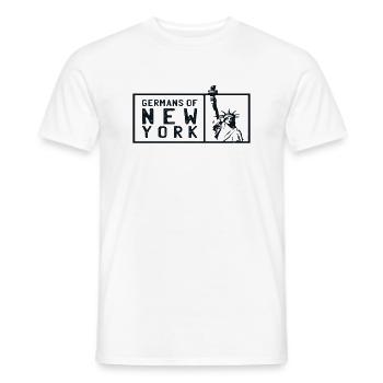Germans of New York, Germany, America, USA - Men's T-Shirt - white - Front - AI Model Male 178 dark (178cm)