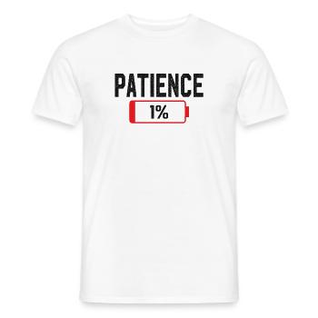 Batterie, Patience, Travail, Stress - T-shirt homme - blanc - Devant - AI Model Male 178 dark (178cm)