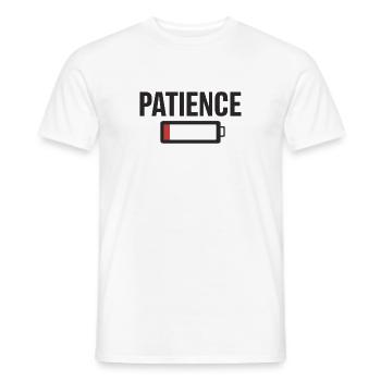 Batterie Batterie Patience Travail Stress - T-shirt homme - blanc - Devant - AI Model Male 178 dark (178cm)