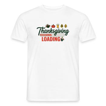 Thanksgiving Loading Erntedankfest Ladebalken - Männer T-Shirt - Weiß - Vorne - AI Model Male 178 dark (178cm)