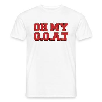 OH MY GOAT AMERICAN FOOTBALL TB FAN GESCHENK - Männer T-Shirt - Weiß - Vorne - AI Model Male 178 dark (178cm)