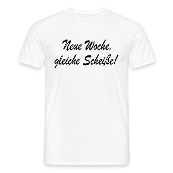 Neue Woche gleiche Scheisse Spruch Sprüche Zitat - Männer T-Shirt - Weiß - Vorne - AI Model Male 178 dark (178cm)