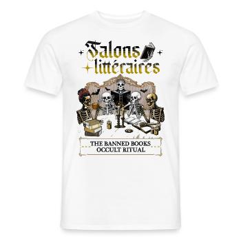 Literary salons Halloween bookish design - Men's T-Shirt - white - Front - AI Model Male 178 dark (178cm)