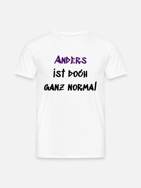 Anders ganz Normal - Männer T-Shirt - Weiß