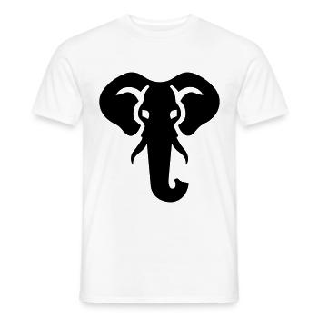 Elefant - Männer T-Shirt - Weiß - Vorne - AI Model Male 178 dark (178cm)
