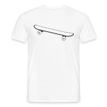 Skateboard - Skate - Skating - Skateboarding - Men's T-Shirt - white - Front - AI Model Male 178 dark (178cm)