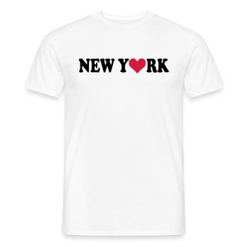 New York - Männer T-Shirt - Weiß - Vorne - AI Model Male 178 dark (178cm)