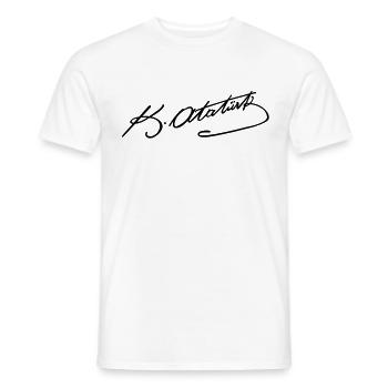 Atatürk imza - Männer T-Shirt - Weiß - Vorne - AI Model Male 178 dark (178cm)
