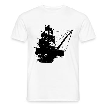 Piratenschiff - Männer T-Shirt - Weiß - Vorne - AI Model Male 178 dark (178cm)