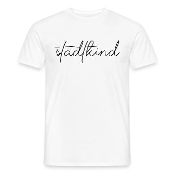 Stadtkind Spruch Schrift - Männer T-Shirt - Weiß - Vorne - AI Model Male 178 dark (178cm)