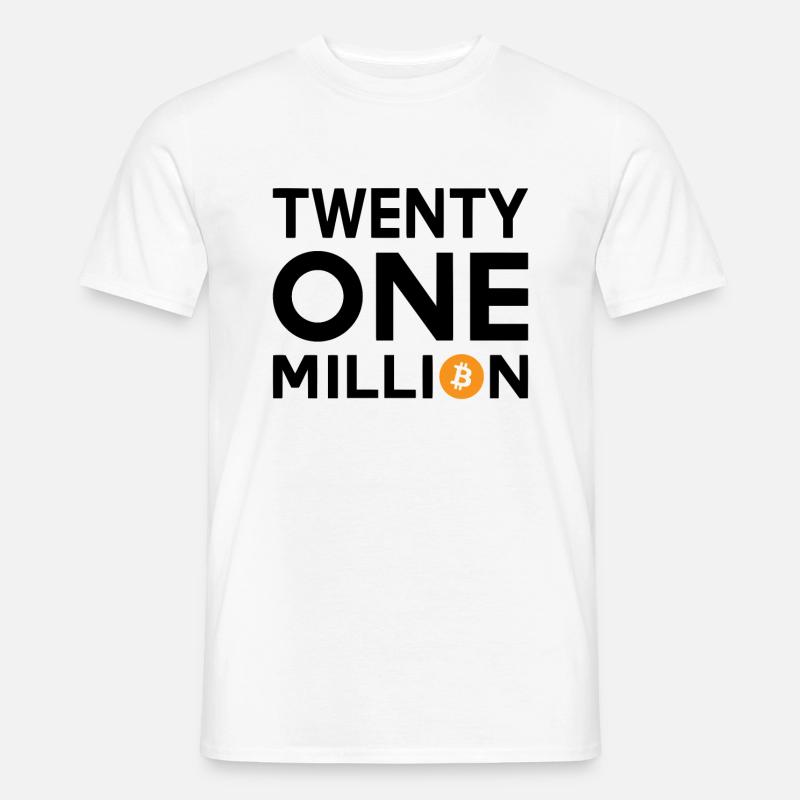 Bitcoin Twenty One Million - Männer T-Shirt - Weiß