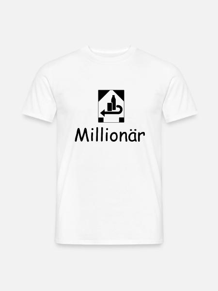Pfand Millionär durch das Sammeln von Pfand - Männer T-Shirt - Weiß
