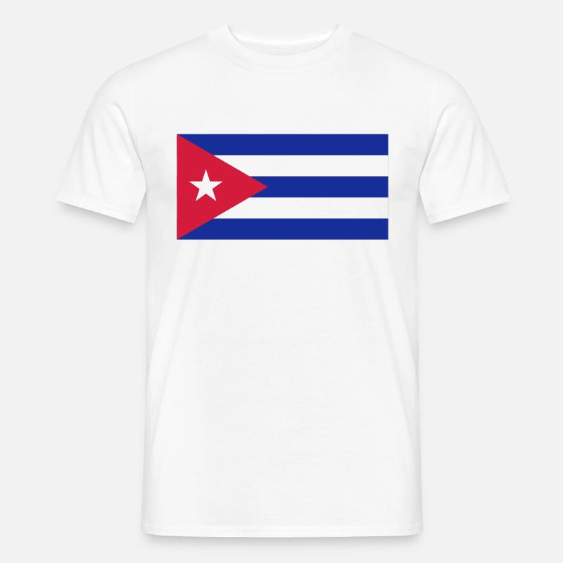 cuba flag - Männer T-Shirt - Weiß