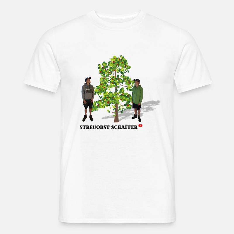 Scattered fruit Schaffer and her apple tree - Men’s T-shirt - white
