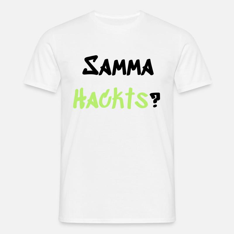 Samma Hackts - Männer T-Shirt - Weiß