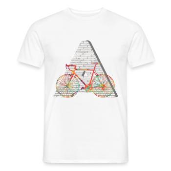 bicycle e 249 a - Men's T-Shirt - white - Front - AI Model Male 178 dark (178cm)