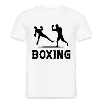 Boxen - Männer T-Shirt - Weiß - Vorne - AI Model Male 178 dark (178cm)