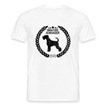 Zwergschnauzer Army Black - Männer T-Shirt - Weiß - Vorne - AI Model Male 178 dark (178cm)