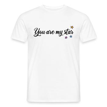 Du bist mein Stern - Männer T-Shirt - Weiß - Vorne - AI Model Male 178 dark (178cm)