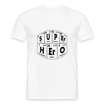 Superheld Held Chemische Elemente Periodensystem - Männer T-Shirt - Weiß - Vorne - AI Model Male 178 dark (178cm)