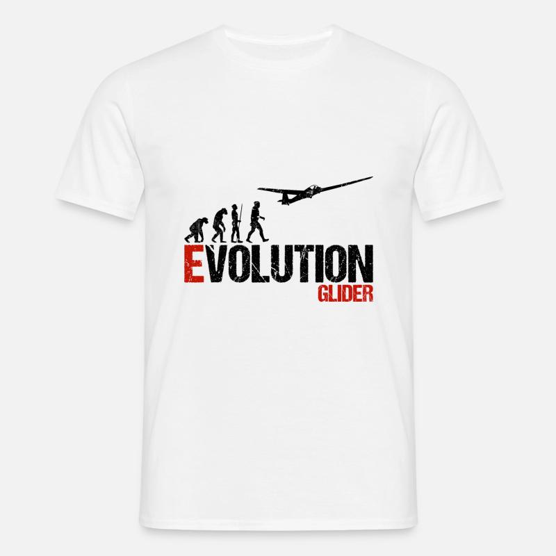 Glider Glider Glider Evolution Funny - Men's T-Shirt - white