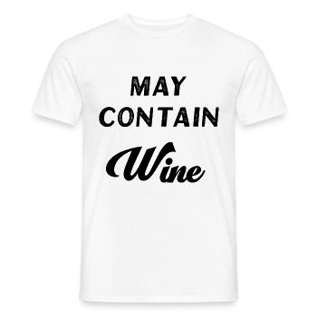 May Contain Wine - Männer T-Shirt - Weiß - Vorne - AI Model Male 178 dark (178cm)