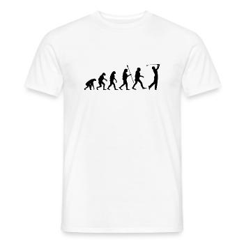 Evolution Golf spielen Golfer Golfschläger Sport - Männer T-Shirt - Weiß - Vorne - AI Model Male 178 dark (178cm)