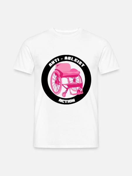 Anti-Ableist Action – Pink Chair Edition - Men's T-Shirt - white