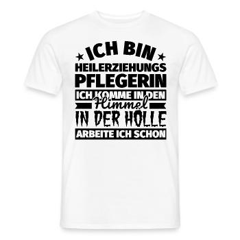 Heilerziehungspflegerin Geschenk lustig Himmel Höl - Männer T-Shirt - Weiß - Vorne - AI Model Male 178 dark (178cm)