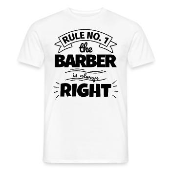 BARBER funny gift - Men's T-Shirt - white - Front - AI Model Male 178 dark (178cm)