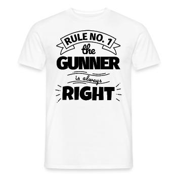 Cadeau amusant GUNNER - T-shirt homme - blanc - Devant - AI Model Male 178 dark (178cm)