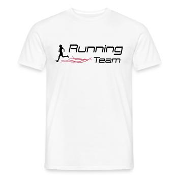 équipe de course - T-shirt homme - blanc - Devant - AI Model Male 178 dark (178cm)
