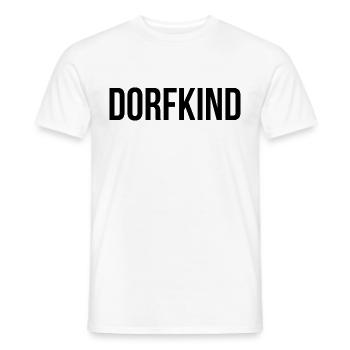 Dorfkind Spruch Schrift - Männer T-Shirt - Weiß - Vorne - AI Model Male 178 dark (178cm)