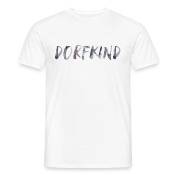 Dorfkind Spruch Schrift - Männer T-Shirt - Weiß - Vorne - AI Model Male 178 dark (178cm)