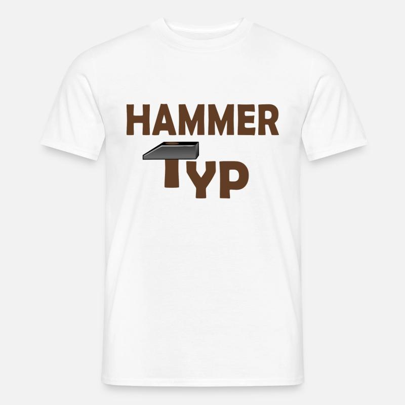 HAMMER TYP - Männer T-Shirt - Weiß