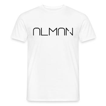 Alman saying font - Men's T-Shirt - white - Front - AI Model Male 178 dark (178cm)