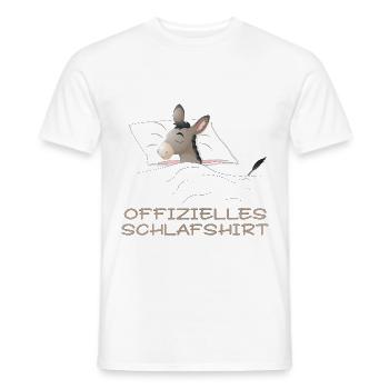 Schlafanzug Offizielles Schlafshirt Esel - Männer T-Shirt - Weiß - Vorne - AI Model Male 178 dark (178cm)