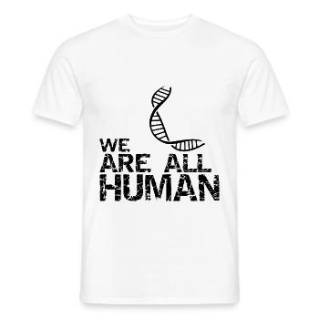 we are all human - dna - Men's T-Shirt - white - Front - AI Model Male 178 dark (178cm)
