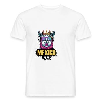 Mexiko 2025 Alpaka Party Urlaub - Männer T-Shirt - Weiß - Vorne - AI Model Male 178 dark (178cm)